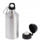 aluminium argent 500ml (17oz) avec 2 bouchons