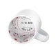 Mug céramique TECHNOTAPE 330ml (11oz) Blanc - Intérieur "Love" - Adapté lave-vaisselle/micro-ondes - Certifié contact alimentair