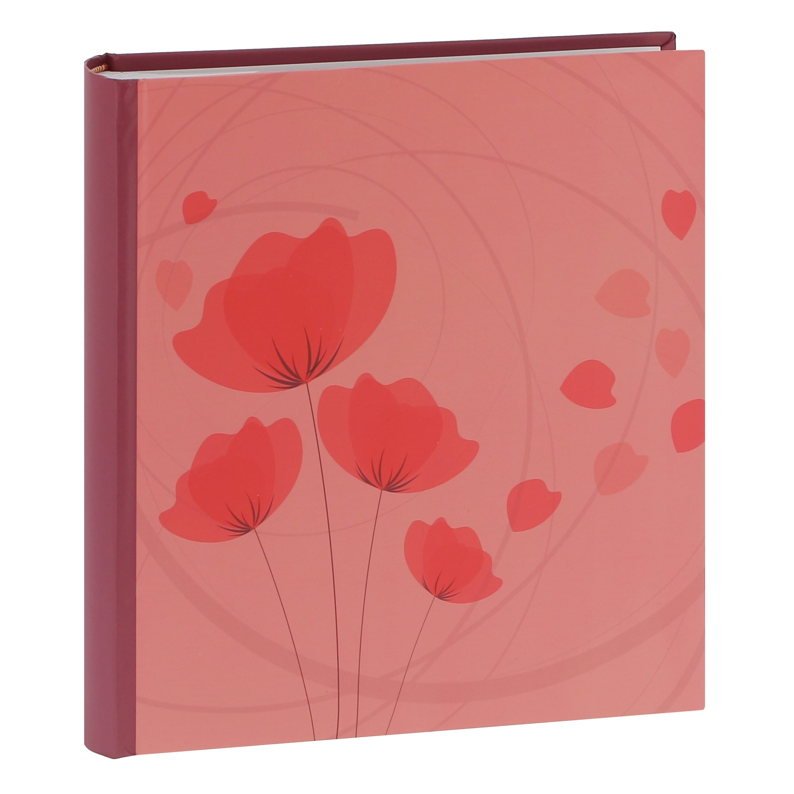 ERICA - Album photo pochettes avec mémo ELLYPSE 2 - 100 pages blanches - 200 photos - Couverture Rose Corail 24x24,8cm