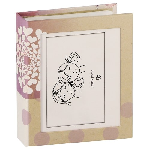 FUJI - Album photo instantanée pochettes sans mémo pour Instax Wide - 40 pages blanches - 40 photos - Couverture Violette 11,5x13,5cm + fenêtre