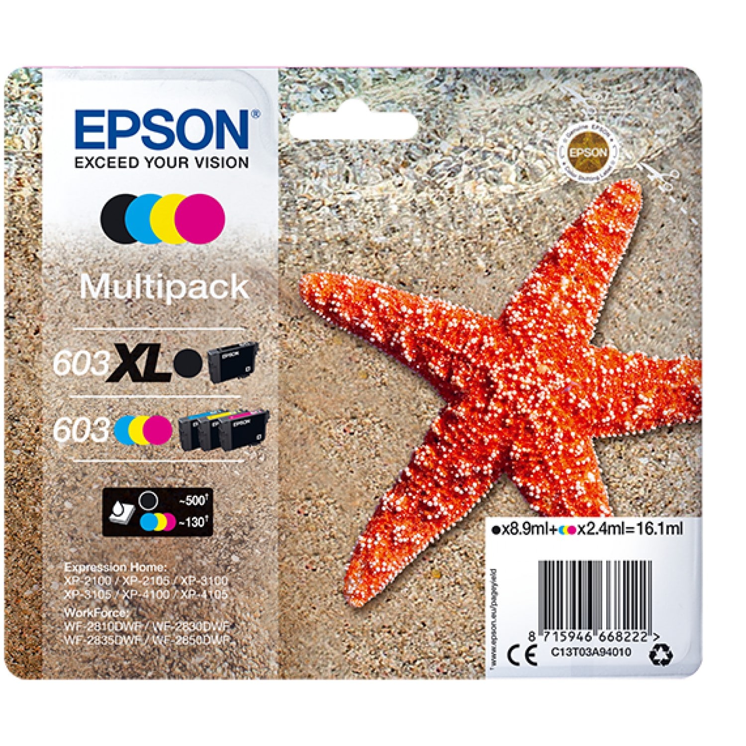 Cartouche d'encre EPSON Ananas 604XL pack 4 couleurs pour