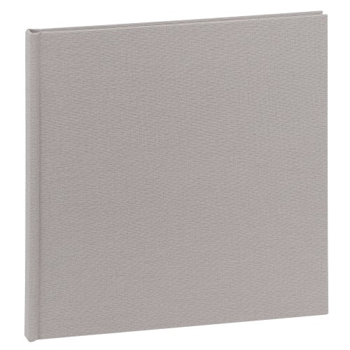 traditionnel - 20 pages blanches - Couverture Tissu Gris 31,2x31,5cm