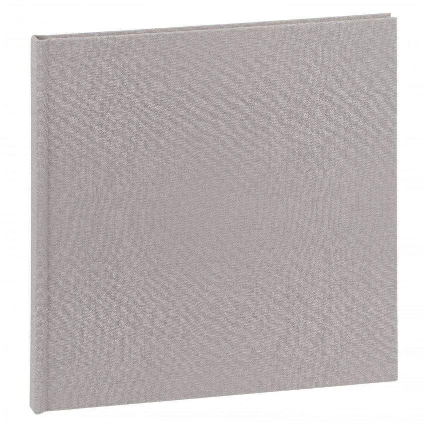 traditionnel - 20 pages blanches - Couverture Tissu Gris 31,2x31,5cm