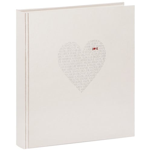 GOLDBUCH - Album photo traditionnel Mariage LOVE - 60 pages blanches + feuillets cristal - 240 photos - Couverture Blanche 29x31cm