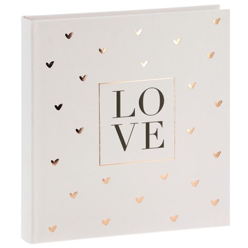 GOLDBUCH - Album photo traditionnel Mariage LOVE - 30 pages ivoires + feuillets cristal - 120 photos - Couverture Blanche 29x31cm