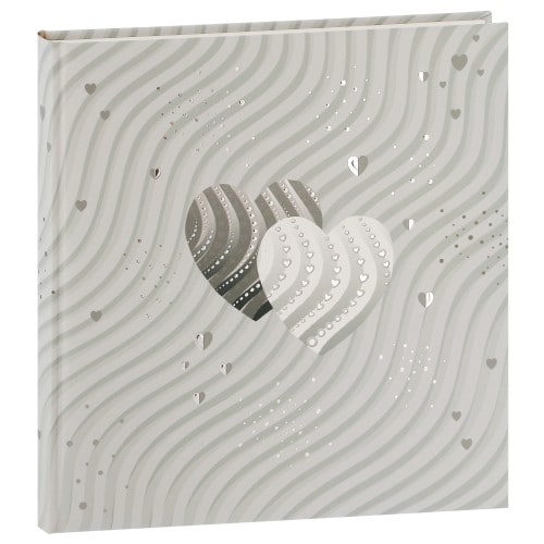 traditionnel mariage SILVER HEARTS - 60 pages blanches - Couverture 30x31cm