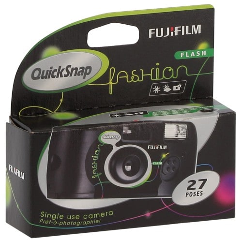 FUJI - Appareil photo jetable Fashion Black Flash - 400 iso - 27 poses