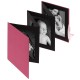 Accordéon "Leporello" série BELLA VISTA en Lin - 15,5x19cm pour 10 photos 10x15cm (Fushia)