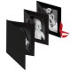 Accordéon "Leporello" série BELLA VISTA en Lin - 15,5x19cm pour 10 photos 13x18cm ou 10x15cm (Noir)