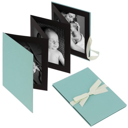 Mini album I GIFTS adhésif EASYALBUM - 10 pages noires - 10 photos 10x15cm  - Couverture Bleue 16x11cm