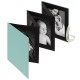 Accordéon "Leporello" série BELLA VISTA en Lin - 15,5x19cm pour 10 photos 13x18cm ou 10x15cm (Vert d'eau)