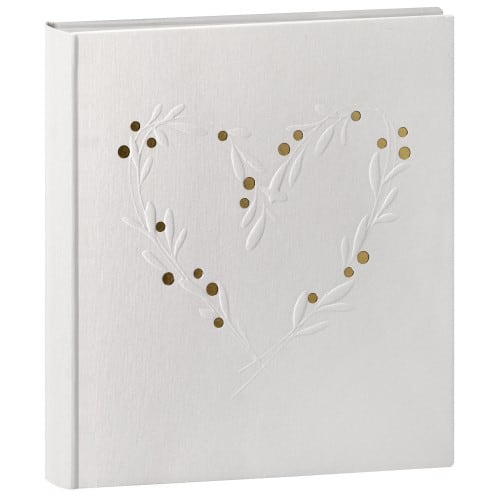 WALTHER DESIGN - Album photo traditionnel Mariage SENTIMENTAL - 50 pages blanches - 200 photos - Couverture Blanche 28x30,5cm