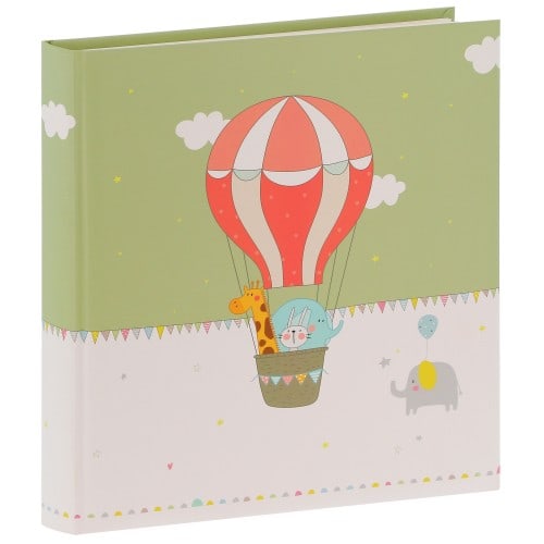 Album photo GOLDBUCH traditionnel Naissance BALLOON RIDE - 30 pages  blanches + feuillets cristal + 4 pages illustrées - 120 photos - Couverture  Multicolore 30x31cm