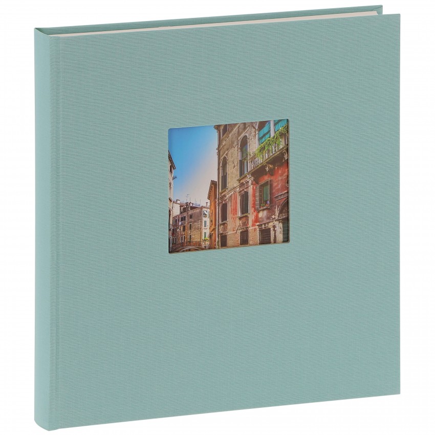 série BELLA VISTA Traditionnel en Lin - 30x31cm 60 pages blanches - Couverture personnalisable (Tredn Aqua)