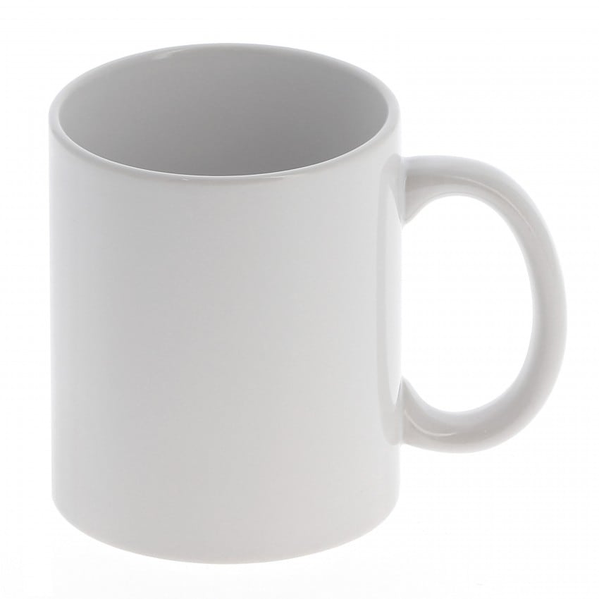 Mug céramique MB TECH 330ml (11oz) blanc - Adapté lave-vaisselle et micro-ondes - Certifié contact alimentaire - Diam. ext. 82mm