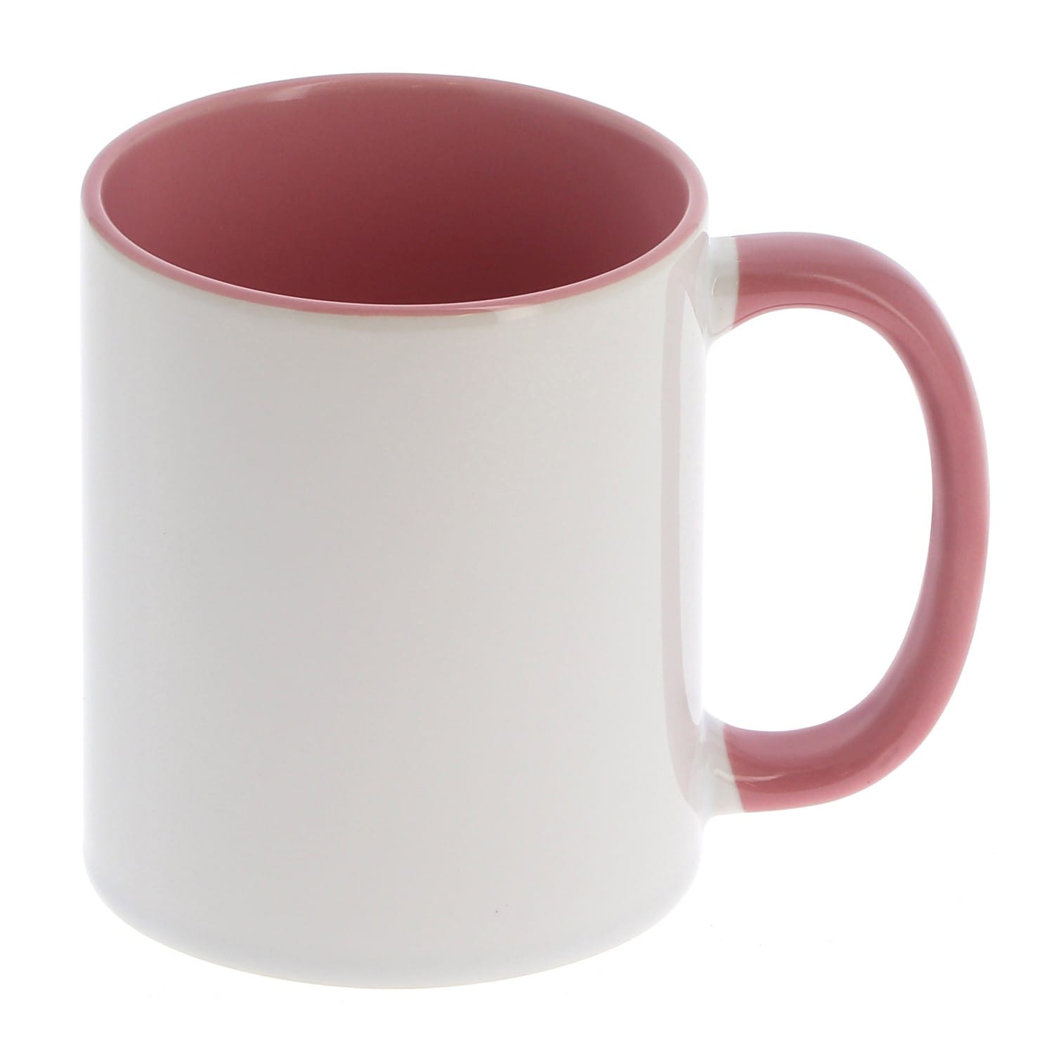 Mug céramique 330ml (11oz) - Blanc/poignée et intérieur rose - Qualité ...