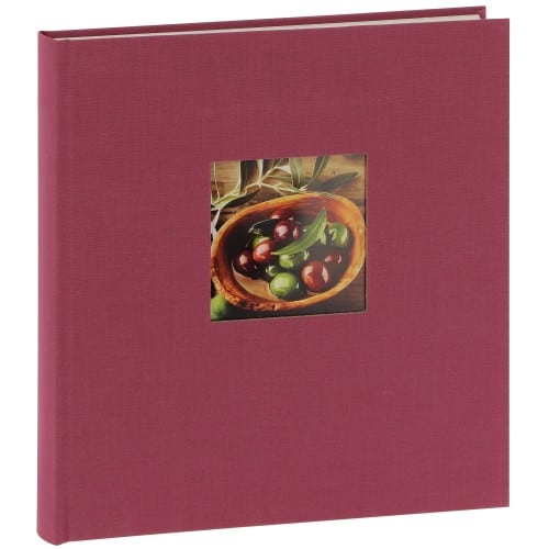 série BELLA VISTA Traditionnel en Lin - 30x31cm 60 pages blanches - Couverture personnalisable (Fushia)