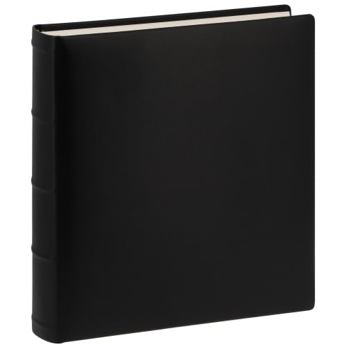 traditionnel ROMA - 100 pages ivoires -  Couverture Cuir Noir 30x31cm