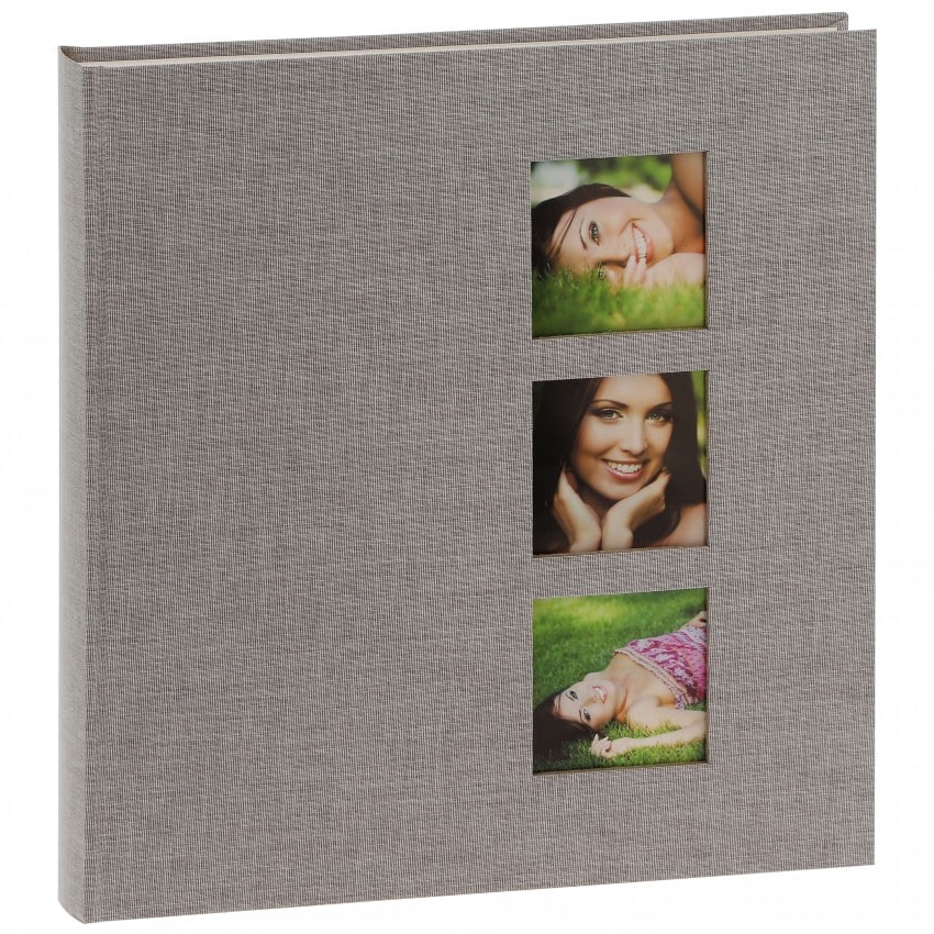 Goldbuch Album Trad. Style Gris 30x31 3 fenêtres 60P Blanches