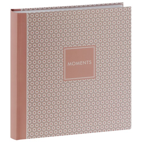 traditionnel PURE MOMENTS - 100 pages blanches + feuillets cristal - 400 photos - Couverture Rose 30x31cm