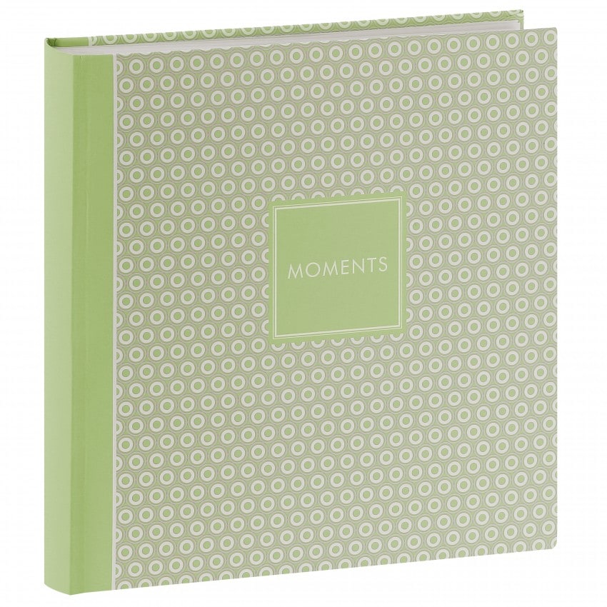traditionnel PURE MOMENTS - 100 pages blanches + feuillets cristal - 400 photos - Couverture Verte 30x31cm