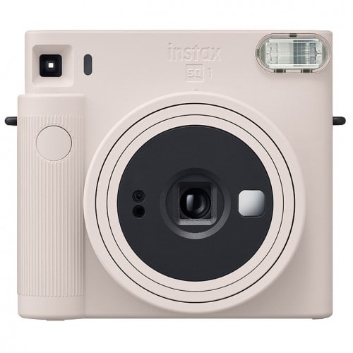 FUJI - Appareil photo instantané Instax Square SQ1 Blanc Craie - Format photo 62x62mm - Livré avec 2 piles lithium CR2/DL