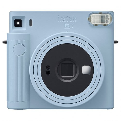 FUJI - Appareil photo instantané Instax Square SQ1 Bleu Glacier - Format photo 62x62mm - Livré avec 2 piles lithium CR2/DL