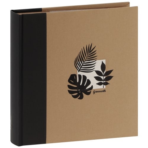 PANODIA - Album photo pochettes avec mémo GREENEARTH 5 - 100 pages kraft - 200 photos - Couverture Noire 23,5x25cm
