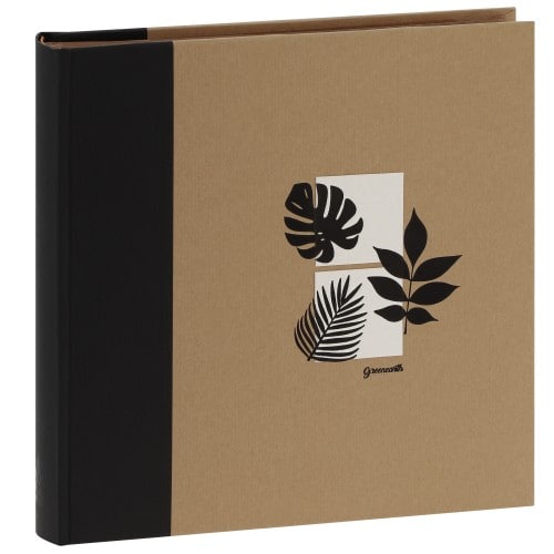 PANODIA - Album photo traditionnel GREENEARTH - 100 pages kraft + feuillets cristal - 400 photos - Couverture Noire 30x30cm
