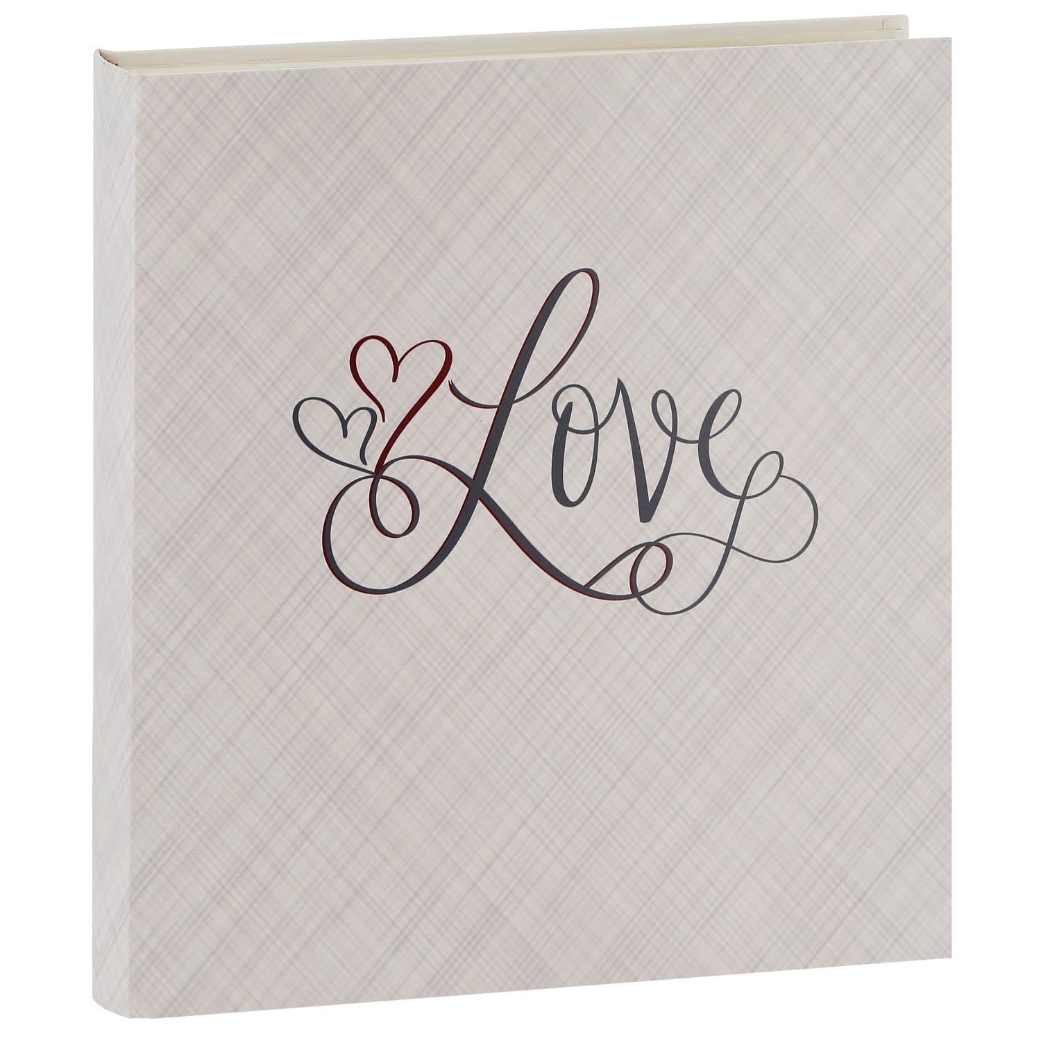 PANODIA - Album photo traditionnel Mariage LOVE - 100 pages ivoires +  feuillets cristal - 500 photos - Couverture Grise 33x37.5cm