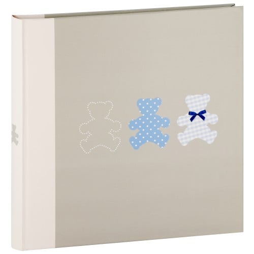 PANODIA - Album photo traditionnel Naissance TIMOTEE - 60 pages blanches + feuillets cristal - 240 photos - Couverture Bleue 30x30cm