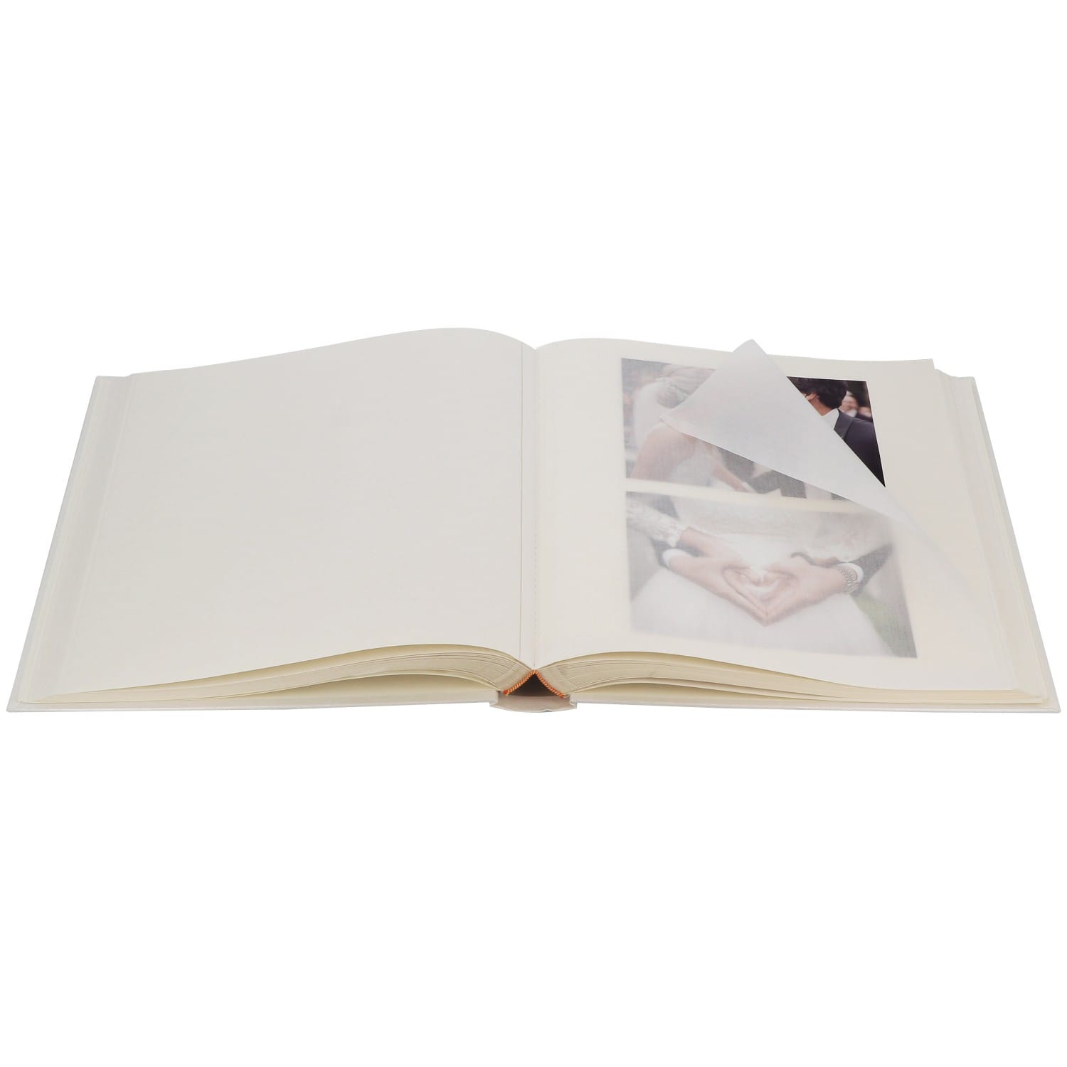 Album photo PANODIA traditionnel WEDDING - 100 pages ivoires + feuillets  cristal - 600 photos - Couverture Blanche Irisée 33x37,5cm