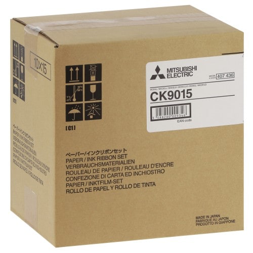 MITSUBISHI - Consommable thermique CK9015 pour CP-9500DW-S / CP-9550DW-S / CP-9800DW-S / CP9820DW-S / MAP-1015 - 600 tirages 10x15cm