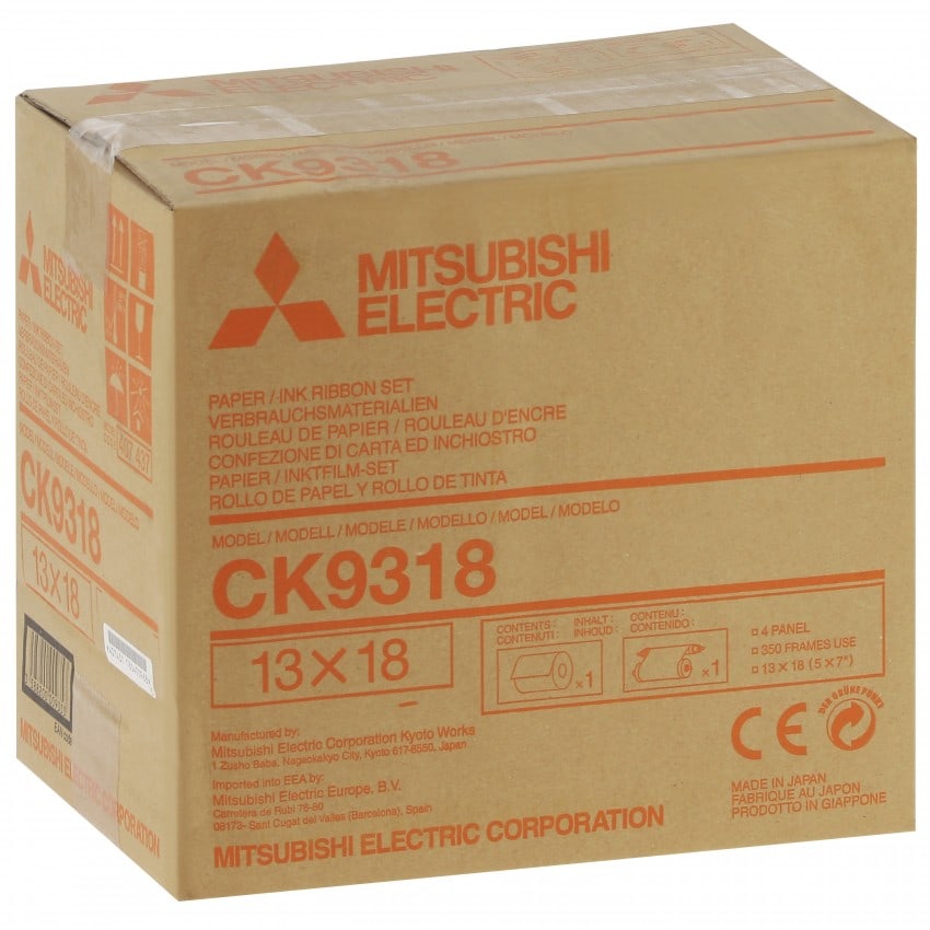 Consommable thermique MITSUBISHI pour CP-9550DW-S / CP-9800DW-S / CP9820DW-S - 13x18cm - 350 tirages