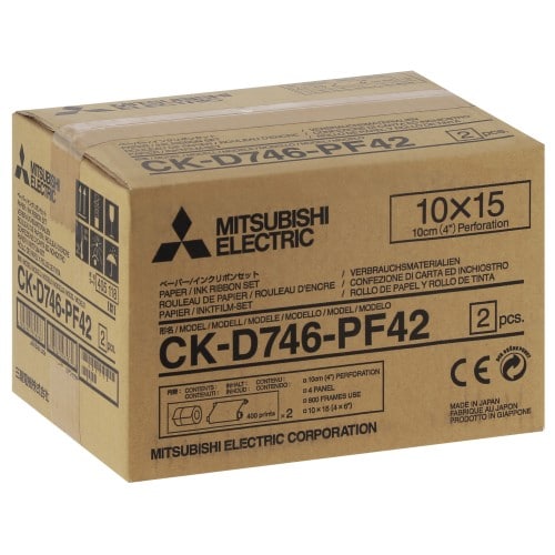 MITSUBISHI - Consommable thermique CK-D746PF42 pour CP-D70DW / CP-D707DW / CP-D90DW-P - 800 tirages 10x15cm perforés