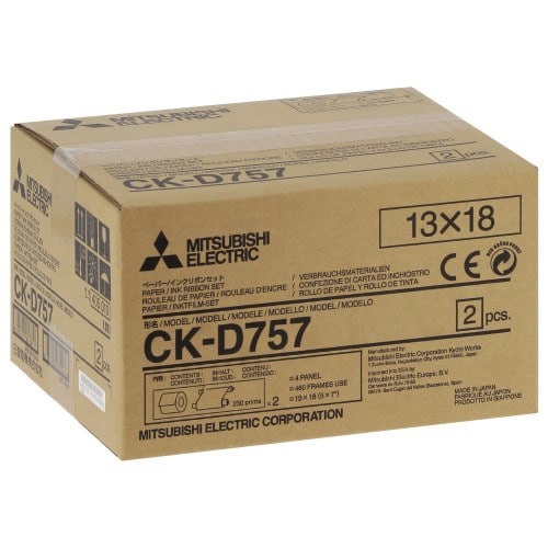 MITSUBISHI - Consommable thermique CK-D757 pour CP-D70DW / CP-D707DW / CP-D80DW / CP-D90DW-P - 460 tirages 13x18cm