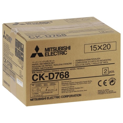 MITSUBISHI - Consommable thermique CK-D768 pour CP-D70DW / CP-D707DW / CP-D90DW - 800 tirages 10x15cm - 400 tirages 15x20cm