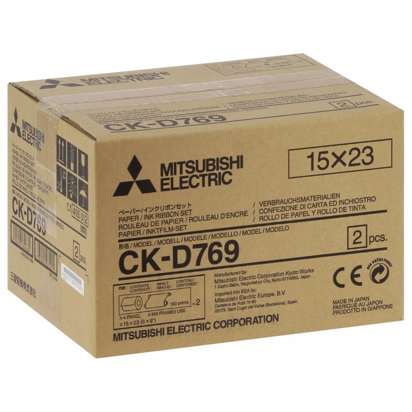 Consommable thermique MITSUBISHI CK-D769 pour CP-D70DW / CP-D707DW / CP-D90DW - 15x23cm - 360 tirages