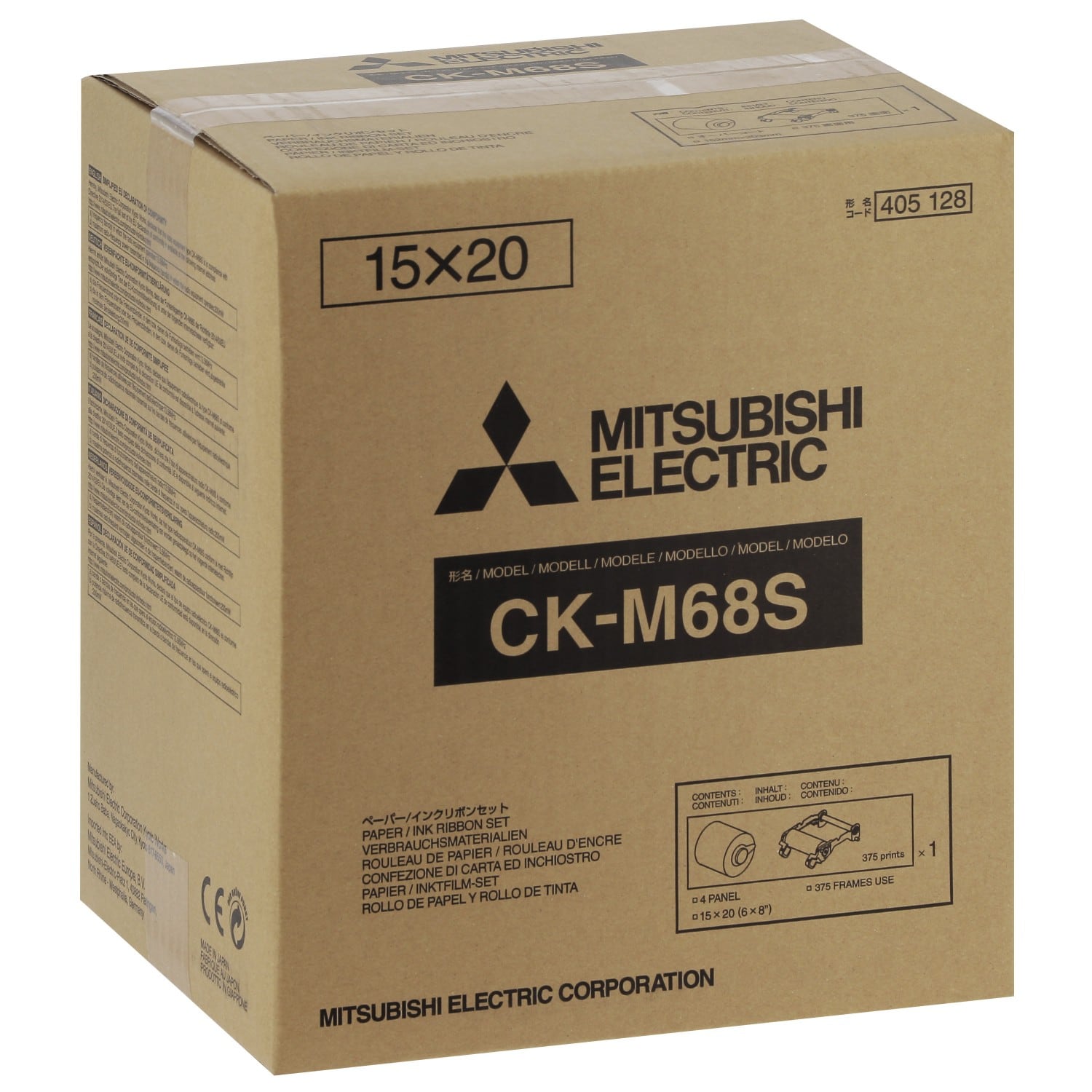 Consommable thermique MITSUBISHI CK-M68S pour CP-M1E - 375 tirages 15x20cm