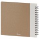 Panodia Eskis Album Trad. 22x22cm spirales 60P 120V Kraft & Blanc *