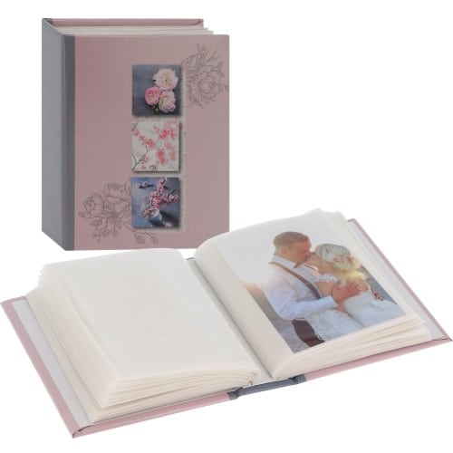 PANODIA - Mini album pochettes sans mémo LILA Minimax - 100 pages blanches - 100 photos - Couverture 14x17cm