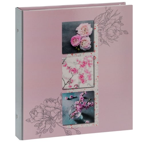 PANODIA - Classeur avec anneaux - pochettes sans mémo LILA - 80 pages - 400 photos - Couverture 33,5x37,5cm