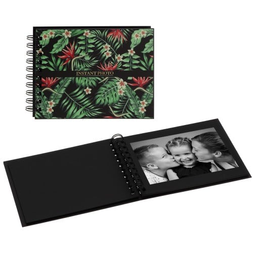 PANODIA - Mini album traditionnel TRENDY ALBUM - 30 pages noires - 30 photos - Couverture "Tropical" 19,5x14,5cm