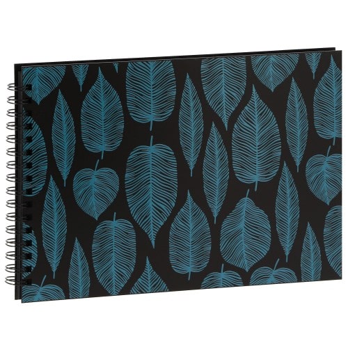 PANODIA - Album photo traditionnel TRENDY MEMORY - 60 pages noires - 180 photos - Couverture "Feuilles" 33x23cm