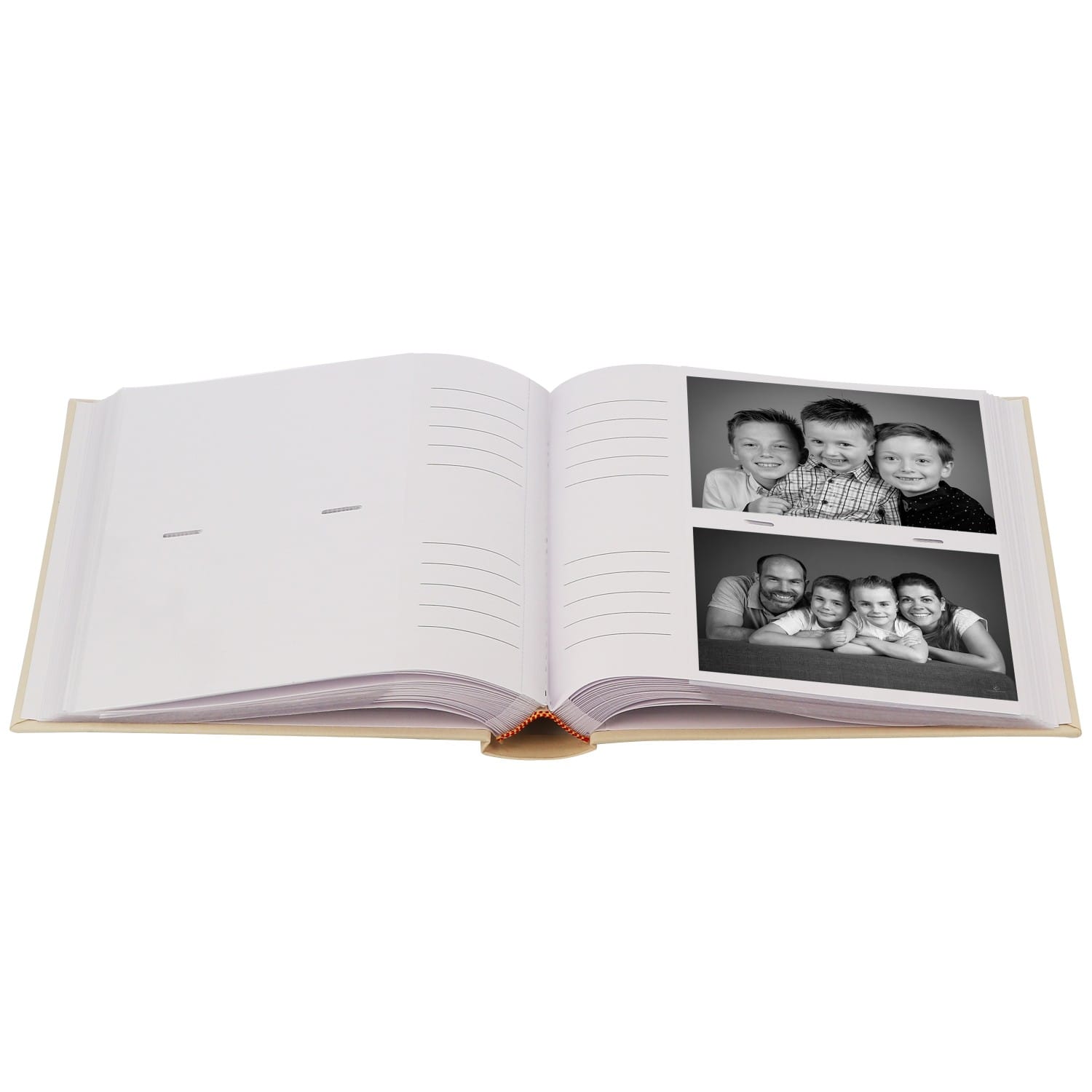 Album photo PANODIA pochettes avec mémo LINEA - 100 pages blanches - 200  photos - Couverture Blanche 24x25cm + fenêtre