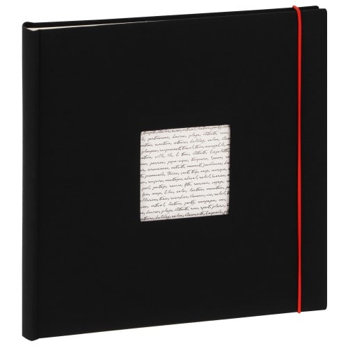 PANODIA - Album photo traditionnel LINEA - 60 pages ivoires + feuillets cristal - 240 photos - Couverture Noire 30x30cm + fenêtre
