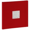 PANODIA - Album photo traditionnel LINEA - 60 pages ivoires + feuillets cristal - 240 photos - Couverture Rouge 30x30cm + fenêtre