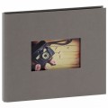 PANODIA - Album photo traditionnel STUDIO - 60 pages noires - 120 photos - Couverture Grise 27x23cm + fenêtre