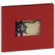 "STUDIO" 25x21cm - à spirales cachées - 120 photos 10x15cm - 60 pages traditionnelles noire (Rouge + fenêtre)