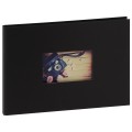 PANODIA - Album photo traditionnel STUDIO - 60 pages noires - 180 photos - Couverture 33,5x23cm Noire + fenêtre